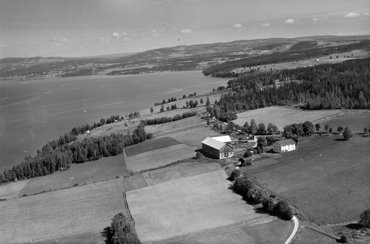 Widerøes Flyveselskap A/S, Flyfoto av Heggenhaugen gard, Gaupen, Ringsaker.