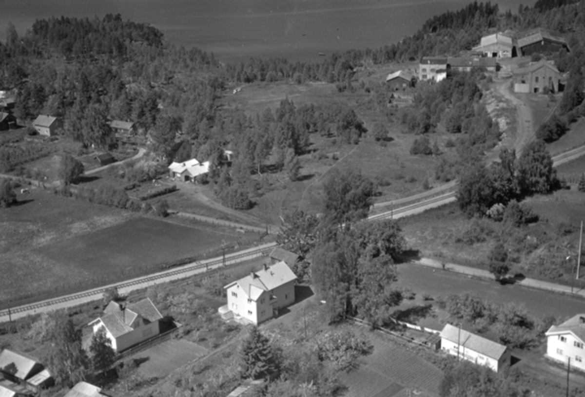 Widerøes Flyveselskap A/S, Flyfoto av Moelv Cellulosefabrikk, Smedstadskogen, Ringsaker.