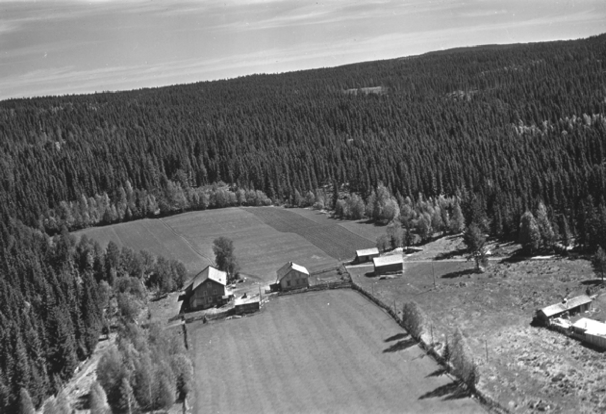 Widerøes Flyveselskap A/S, Flyfoto av Øverli, Nybygda, Ringsaker.