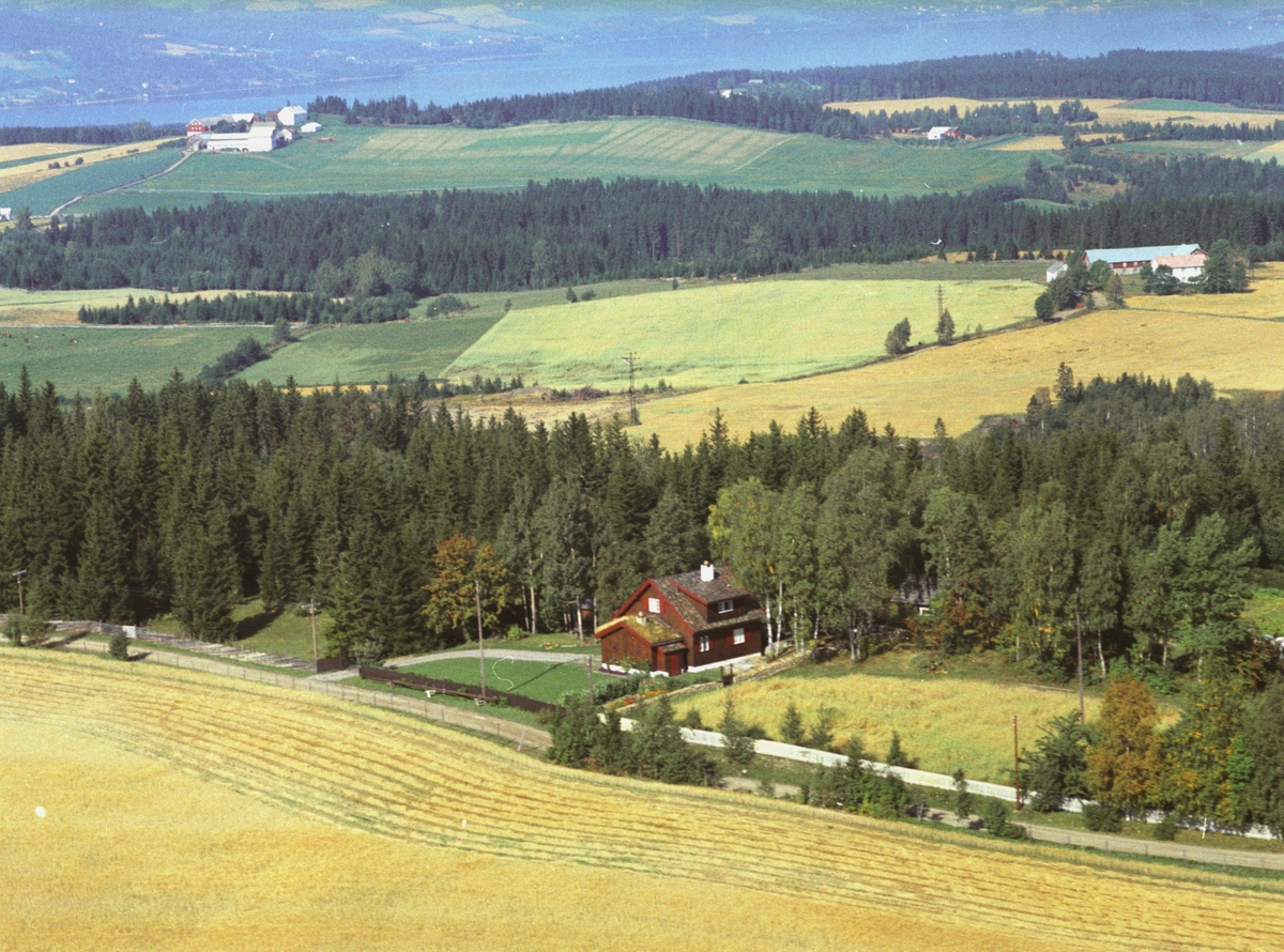 Widerøes Flyveselskap A/S, Flyfoto, Smedalstua, Gaupen, Ringsaker.