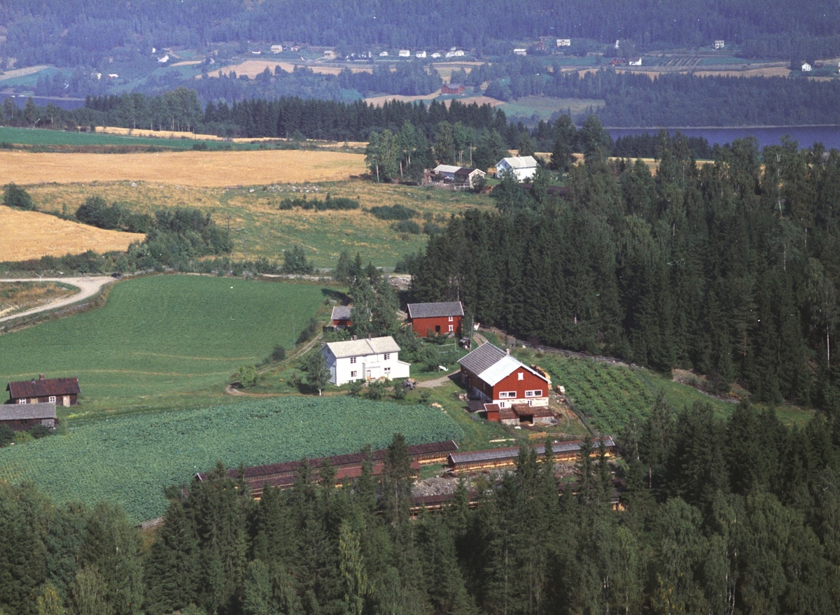 Anno Domkirkeodden, Flyfoto, Stendal, Stensengdalen, Ringsaker.
