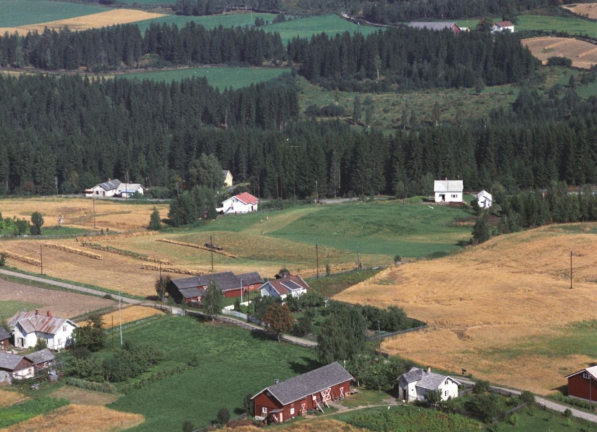 Widerøes Flyveselskap A/S, Flyfoto, Langvegg, Gaupen, Ringsaker.