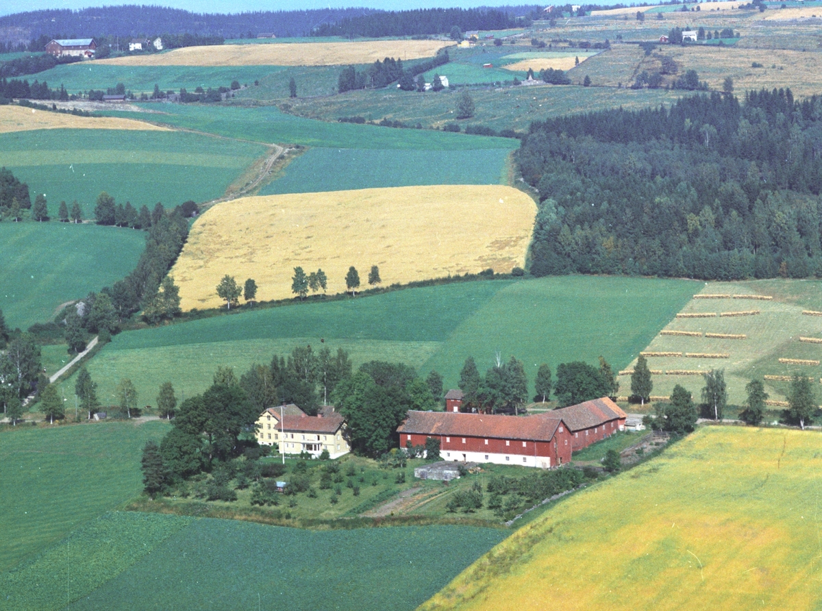 Widerøes Flyveselskap A/S, Flyfoto, Tokstad gard, Rudshøgda, Ringsaker.