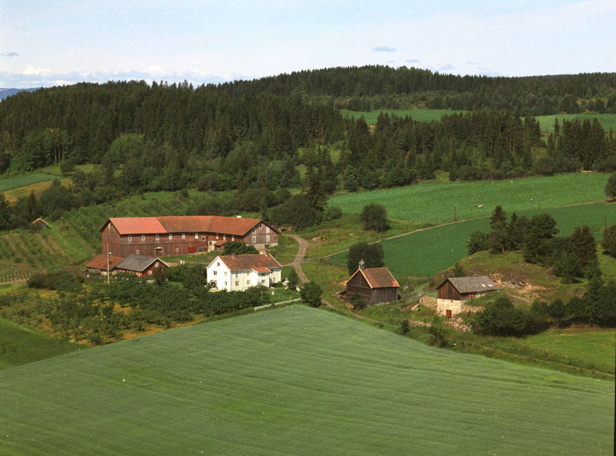Widerøes Flyveselskap A/S, Flyfoto, gardsbruk, Sterud østre, Nes, Hedmark.
