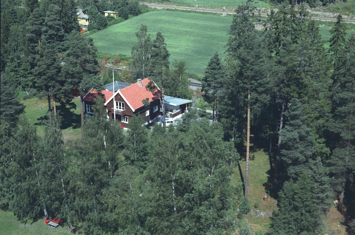 Anno Domkirkeodden, Flyfoto, Jessnes, Jessnesstranda, Aas-villaen.