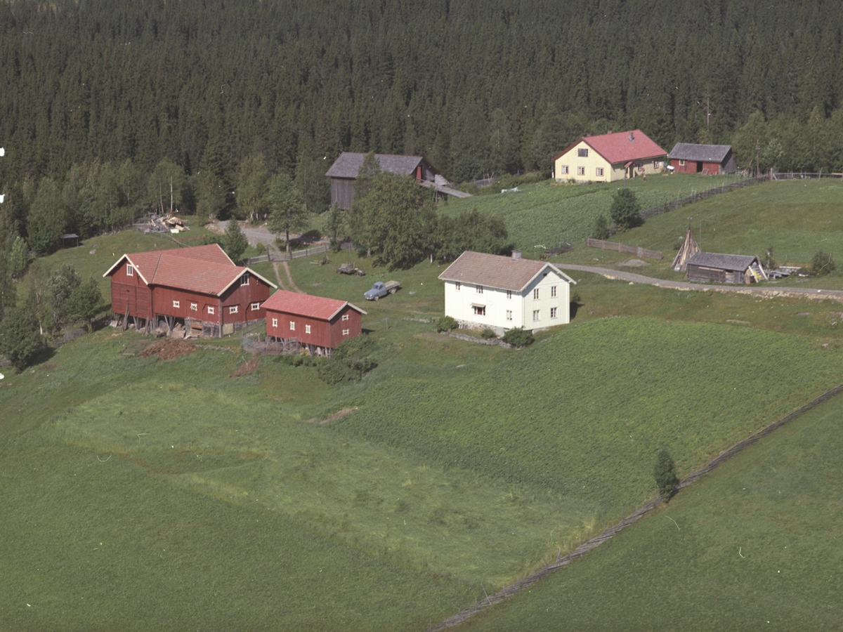 Widerøes Flyveselskap A/S, Flyfoto, ukjent gardsbruk, LIsmarka, Ringsaker.
