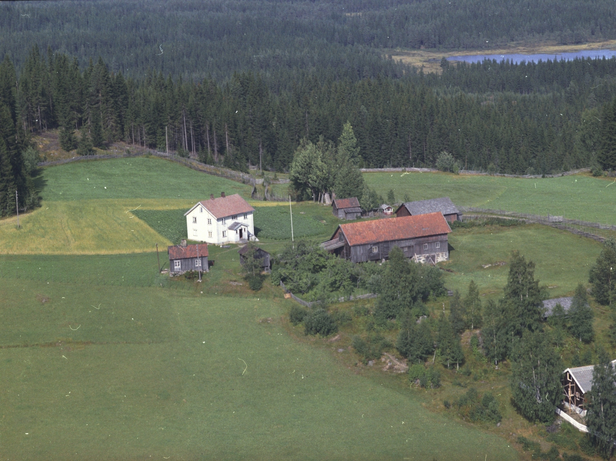 Widerøes Flyveselskap A/S, Flyfoto, ukjent gardsbruk, Lismarka, Ringsaker.