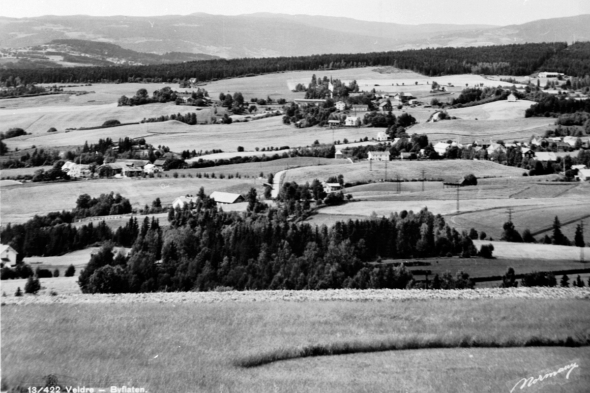 Anno Domkirkeodden, Utsikt mot Byflaten, Veldre, Ringsaker fra Hanumshøgda.