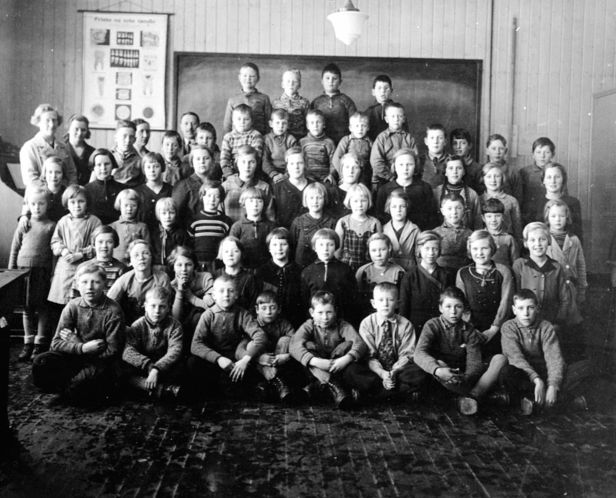 Anno Domkirkeodden, Elever og lærere ved Mørkved skole, Ringsaker.