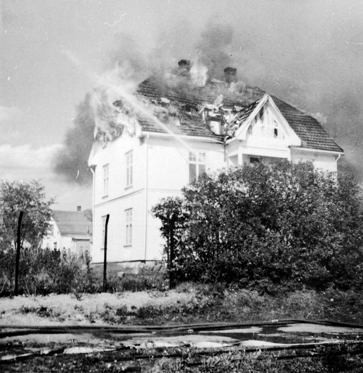 Anno Domkirkeodden, Storbrann, huset Skjæret brenner, Brumunddal.