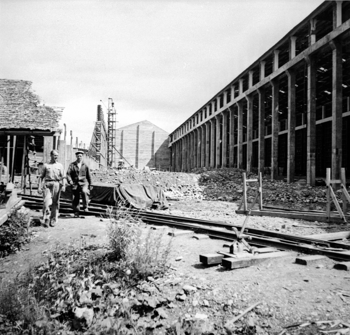 Anno Domkirkeodden, Bygging av materiallager, Berger Langmoen A/S, Brumunddal.