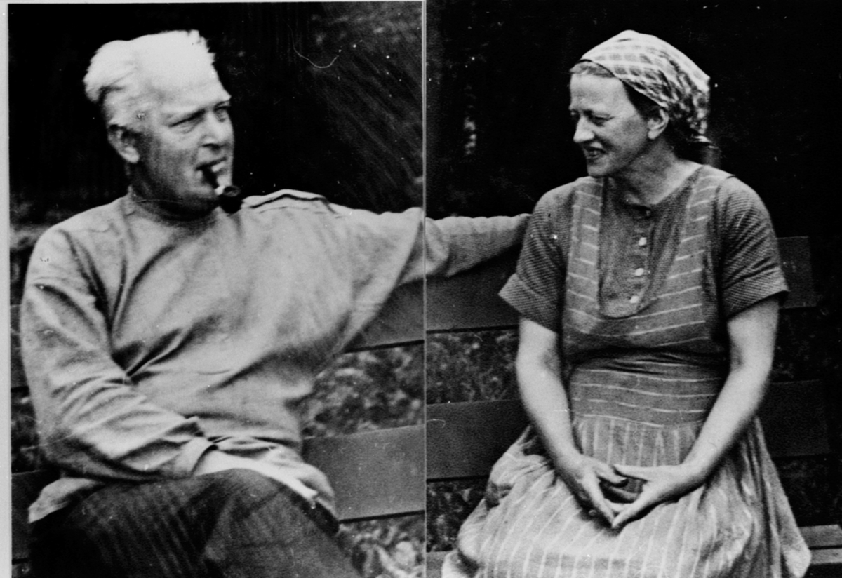 Anno Domkirkeodden, Ivar Hveem (1887-1971), Clara Hveem (1889-1967), gift 1912, begge fra Toten, brukere på Båberg gård (1912-1950), Veldre, Ringsaker.