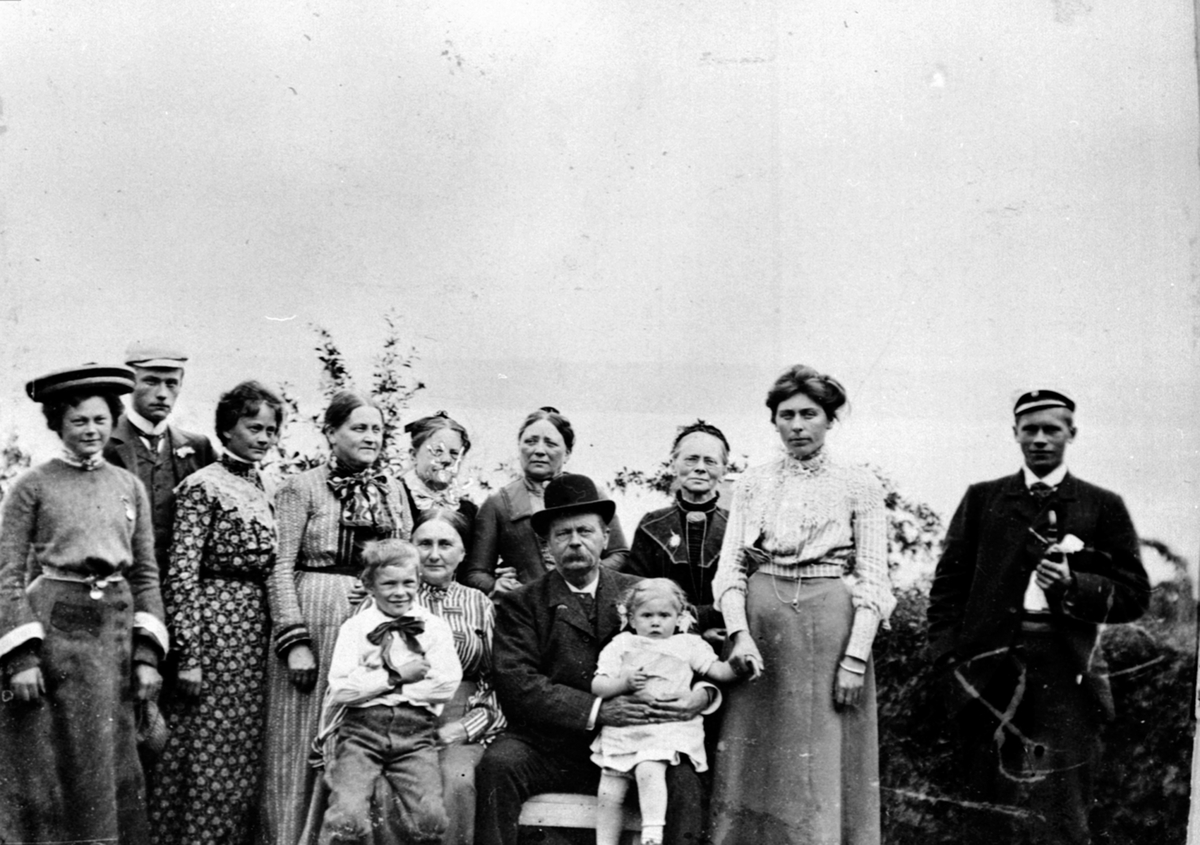 Anno Domkirkeodden, Familien på Hovinsholm, Helgøya i hagen.