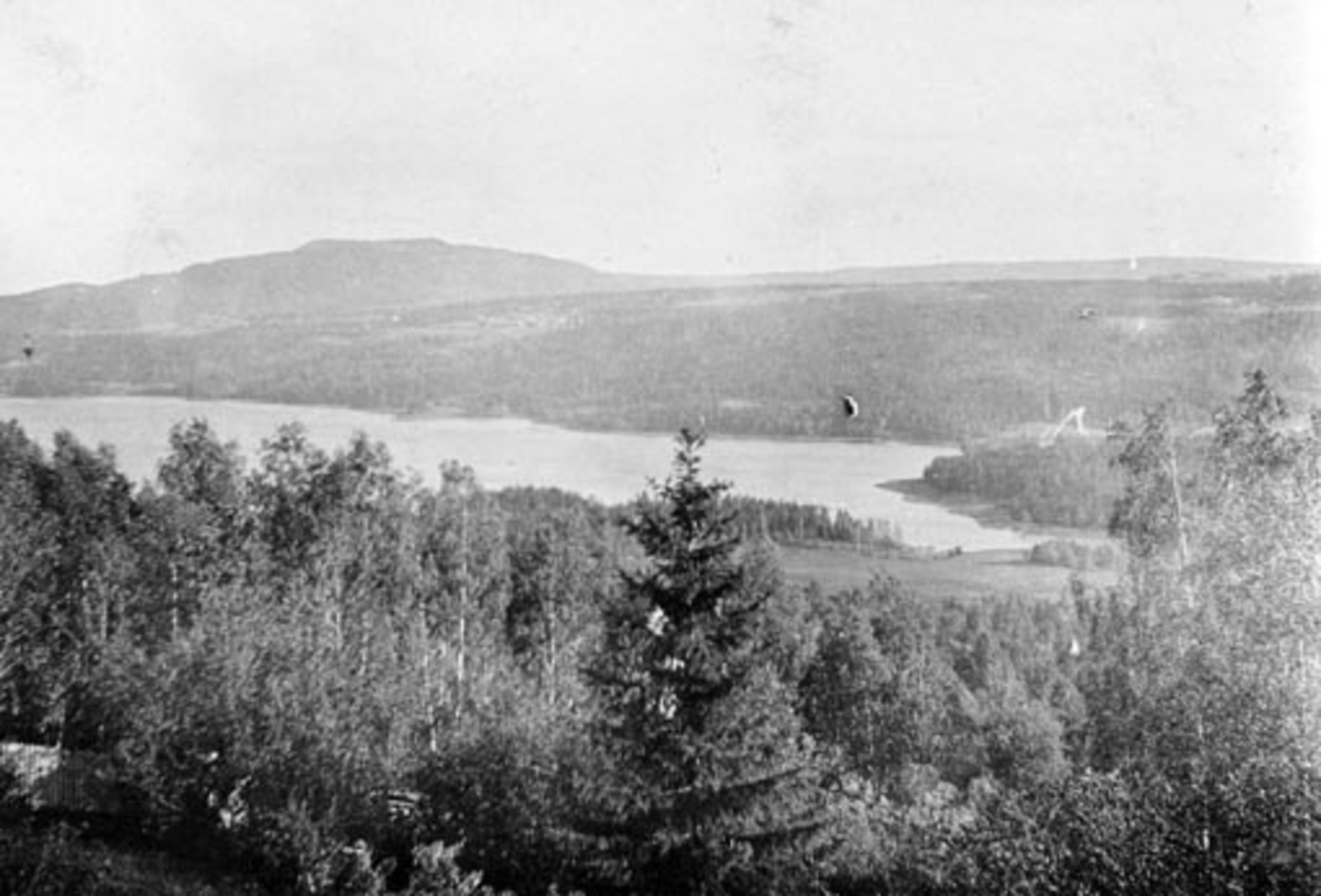 Anno Domkirkeodden, Utsikt, Botsenden, Bunnfjorden, Bangseberget fra Fangberget, Veldre, Ringsaker.