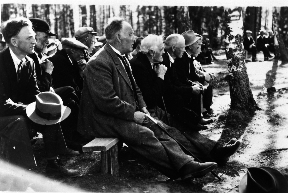 Anno Domkirkeodden, Politisk møte, Molunden, Moelv, 8/7 1934. mange tilhørere.