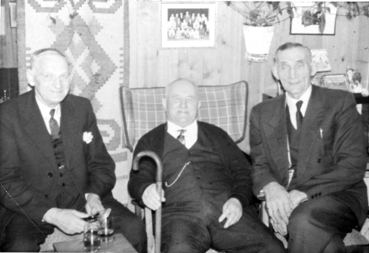 Anno Domkirkeodden, Fra venstre er Petter Skaugen, Nils Weideborg, Ole Rognlien, Veldre, Ringsaker.
