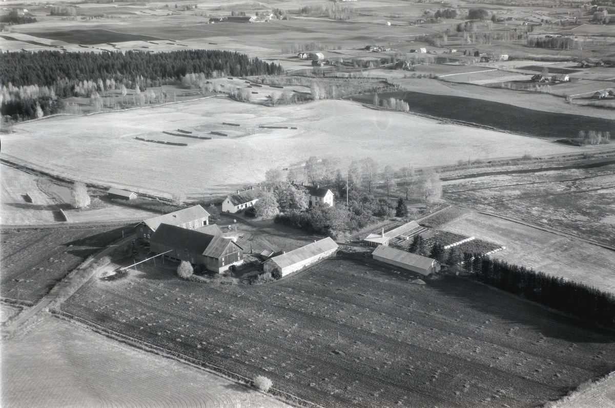 Widerøes Flyveselskap A/S, Sakslund med kulturlandskap, sett mot sørøst, flyfoto