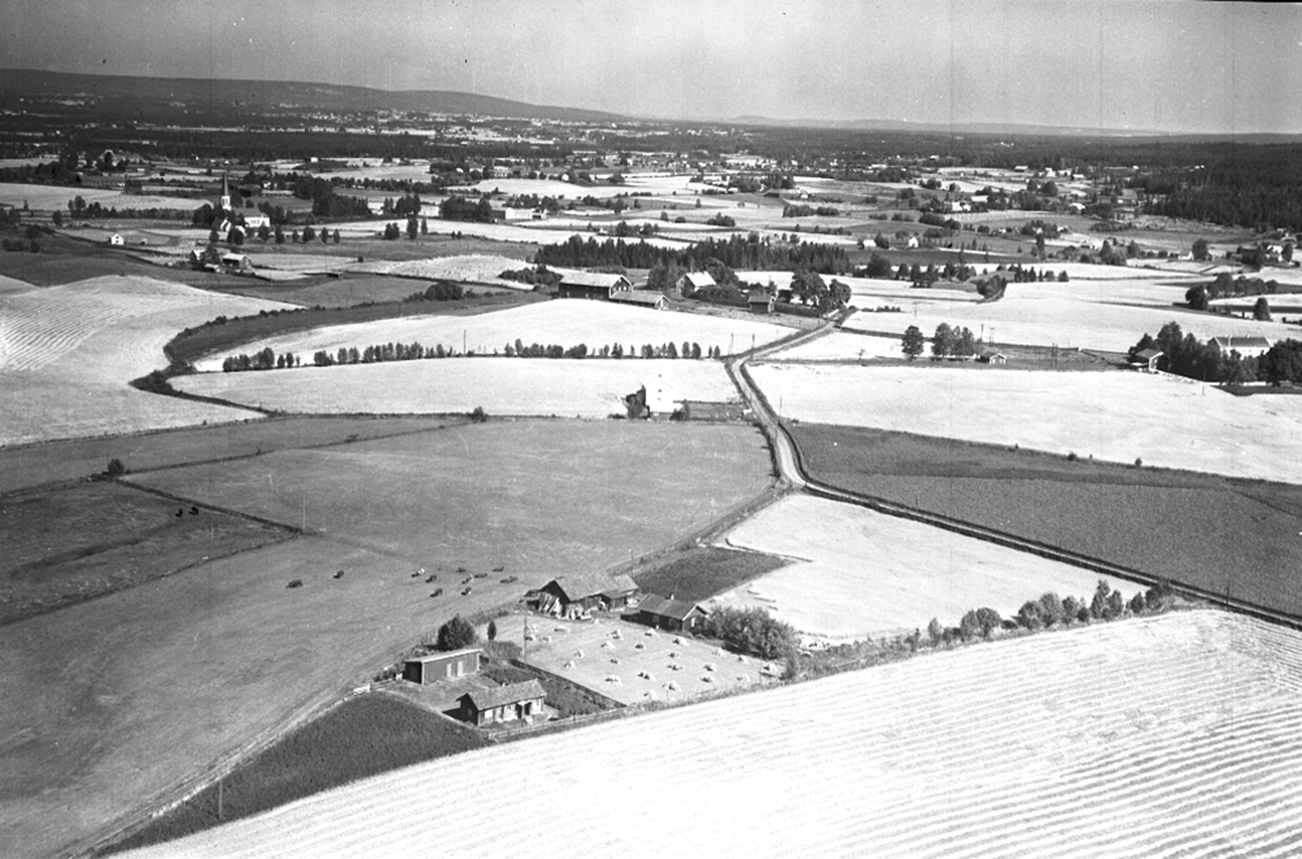 Widerøes Flyveselskap A/S, FLYFOTO VESTHEIM 310-6, GRANBERG 311-1, VOLL 310-1, DALSBAKKEN 286- 1, TO HUSMANNSPLASSER UNDER DAL ØSTRE HVORAV EN NÅ ER REVET, KULTURLANDSKAP I ROMEDAL