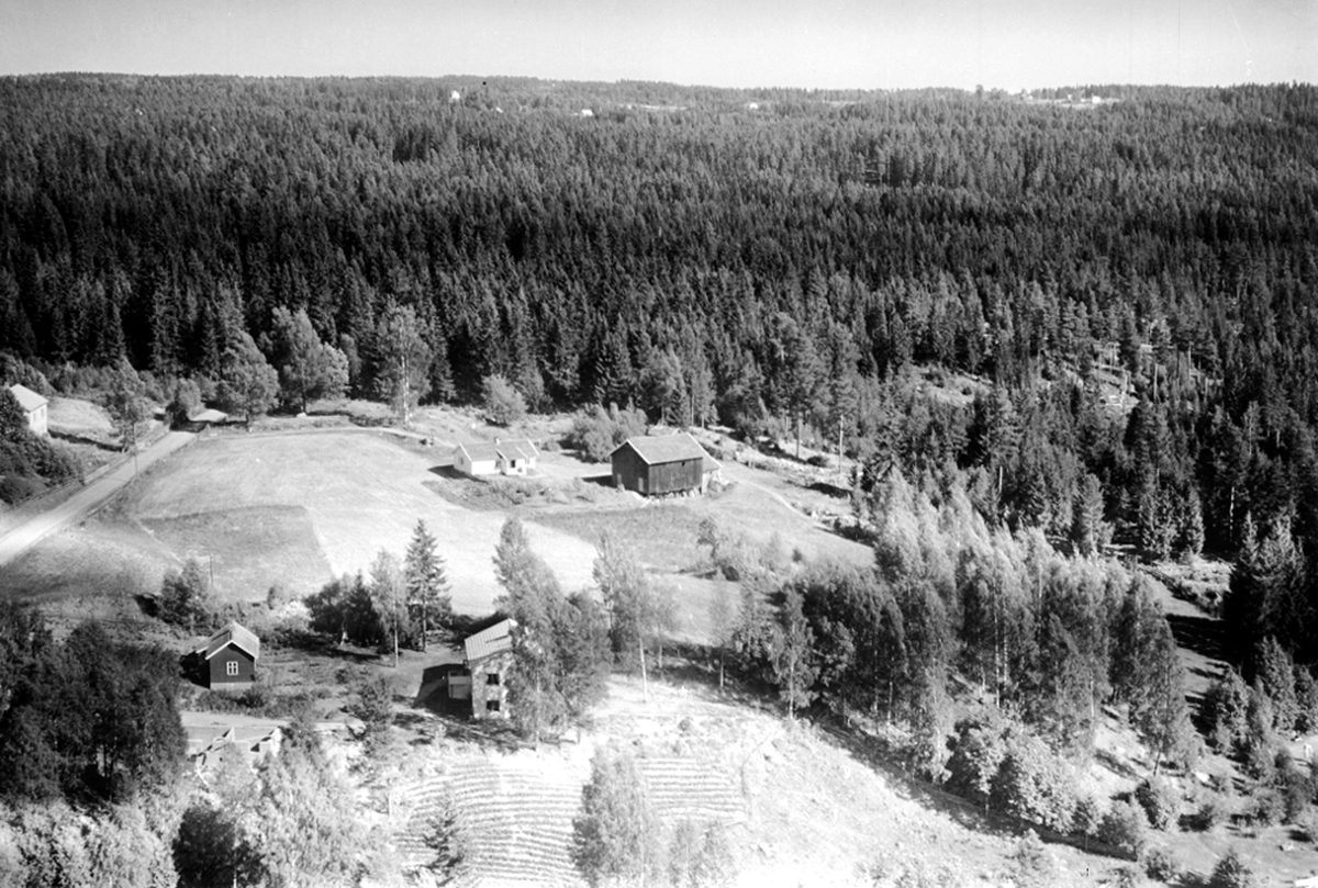 Widerøes Flyveselskap A/S, FLYFOTO LØVSETT 319-15, BAK: ØDEGÅRDSBAKKEN 359-1 kartkoordinat angitt (lat/long): 60. 722655, 11. 327435