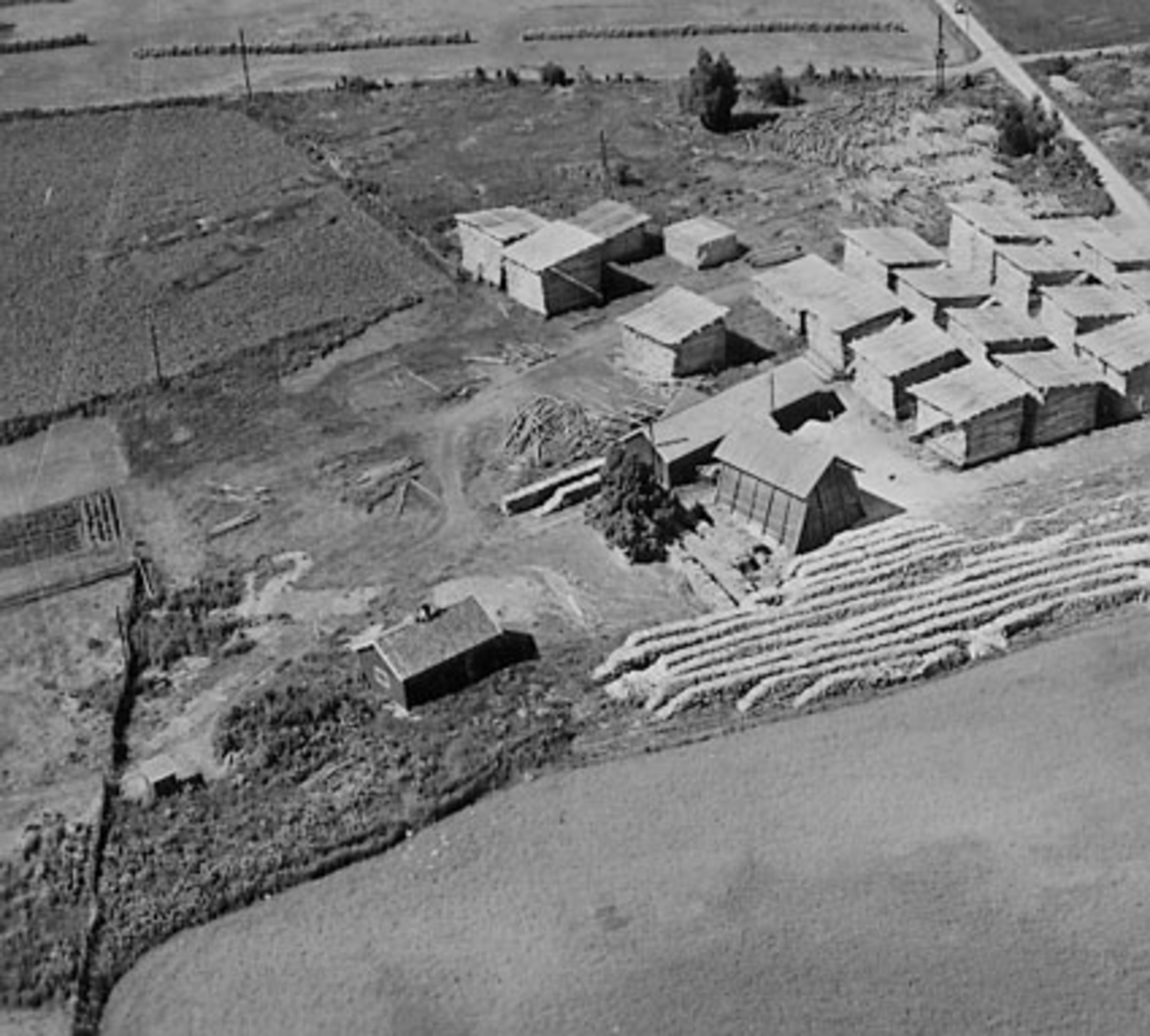 Widerøes Flyveselskap A/S, FLYFOTO LINDSTAD SØNDRE SAG, SAGBRUK, STANGE