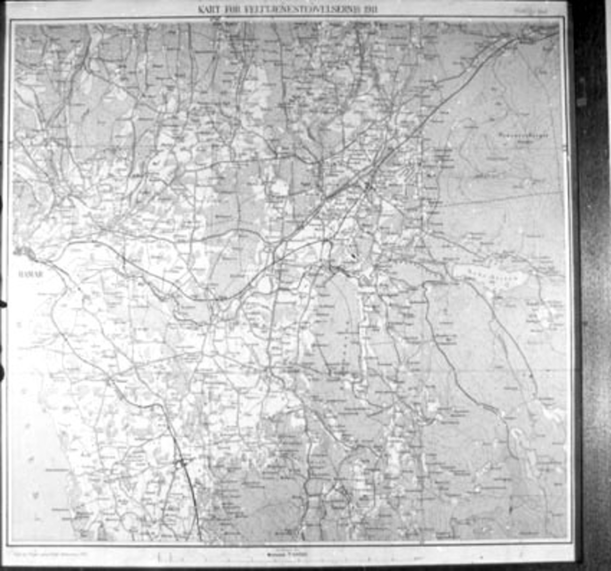 Anno Domkirkeodden, MILITÆRKART OVER FELTTJENESTEØVELSENE 1911, STANGE/VANG