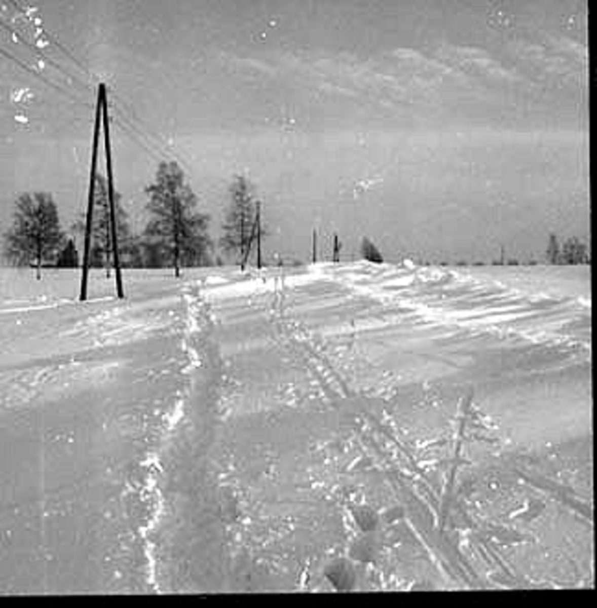 Anno Domkirkeodden, SNØVINTEREN 1962, SNØSKJÆRING, SKISPOR, LALUM