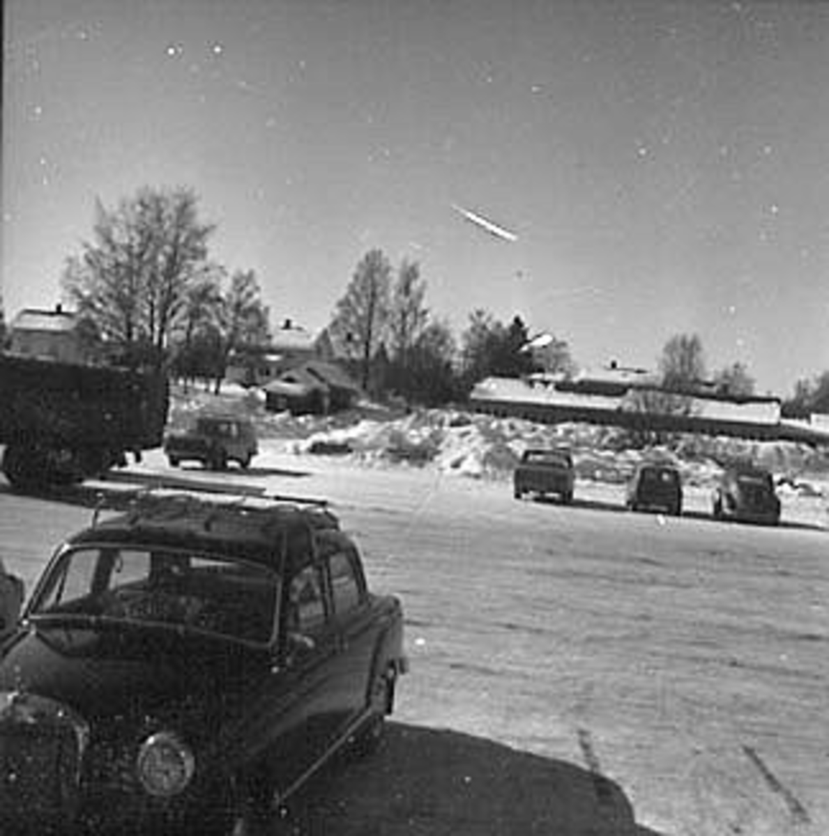 Anno Domkirkeodden, STANGEBYEN, TORG, PARKERTE BILER, VINTER