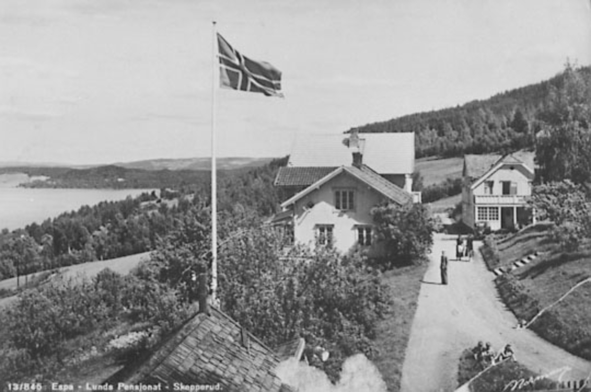 Anno Domkirkeodden, EKSTERIØR: LUNDS PENSJONAT, SKREPPERUD, FLAGG, ESPA,