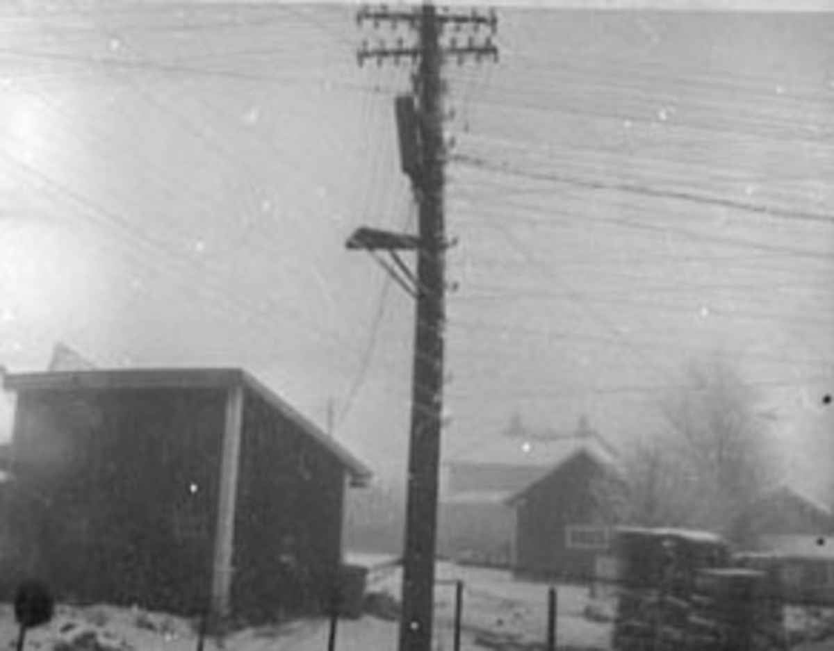 Anno Domkirkeodden, TELEGRAFSTOLPE I STANGEBYEN, VINTER