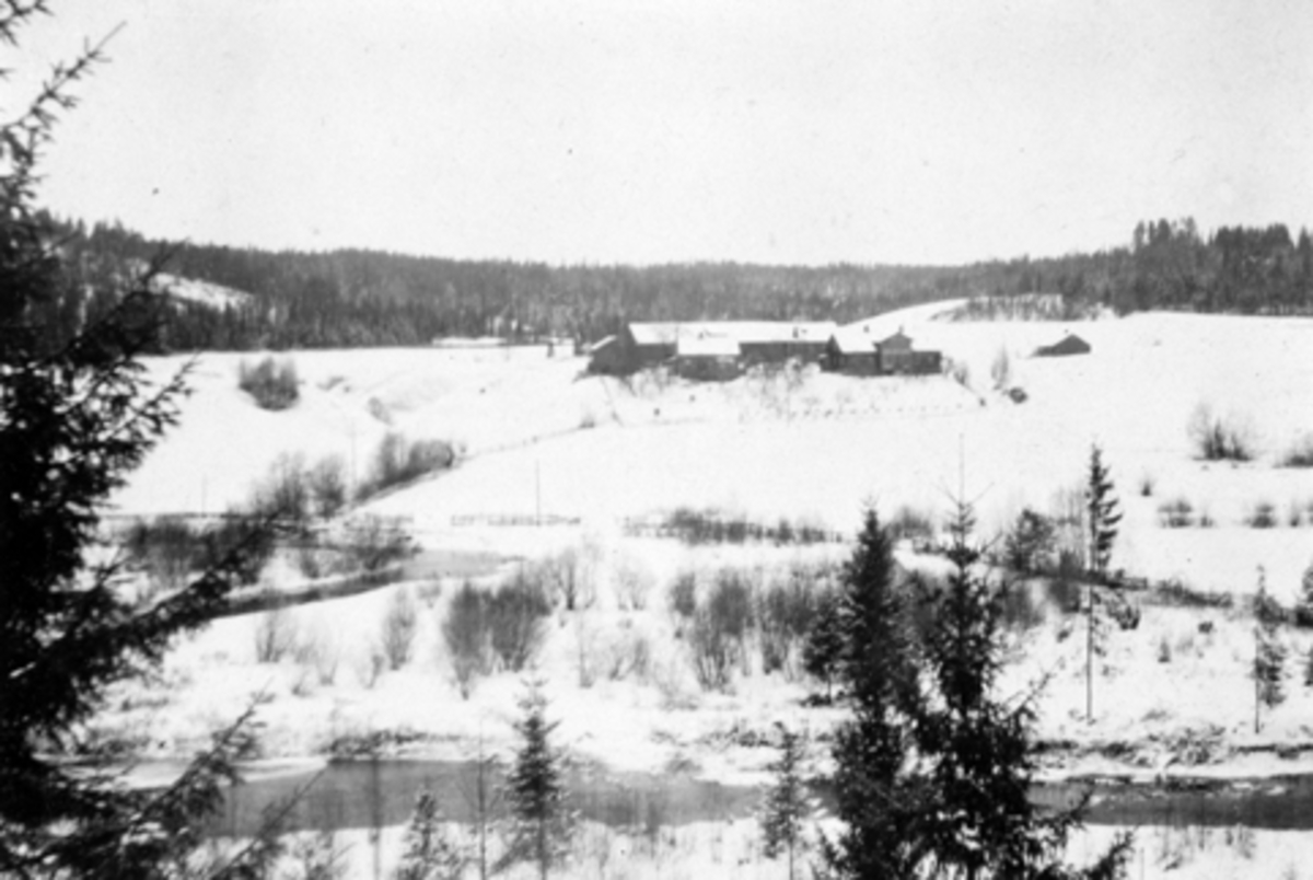 Anno Domkirkeodden, SAXERUD, STANGE, FØR REGULERING AV VIKSELVA, VINTER, LANDSKAP