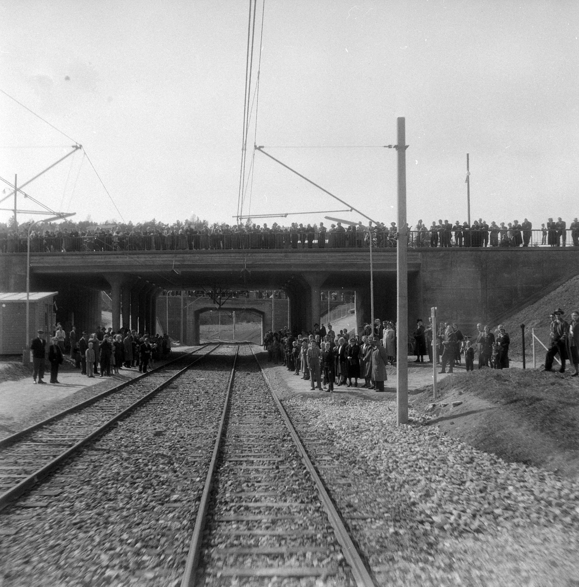 Adolf Skjegstad, Lambertseterbanen, åpningsdagen 28.april 1957. (?) Bybane
