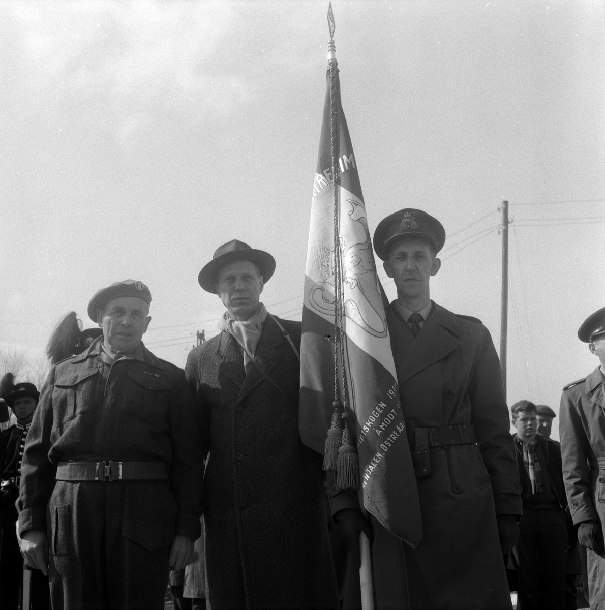 Adolf Skjegstad, Midtskogen ved Elverum - Avduking av bauta 10.april 1960 - Krigsminnesmerke etter trefningene natt til 10.april 1940.