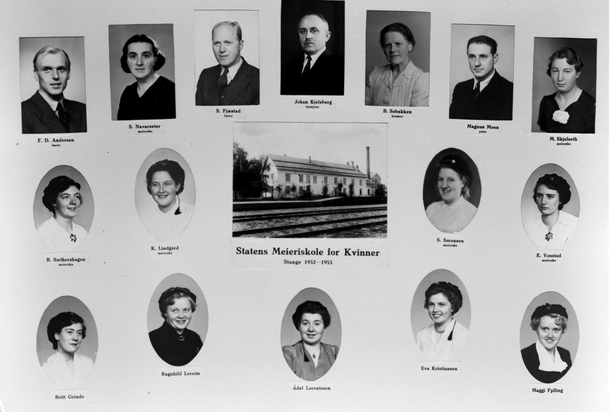 Christian Grundseth, STATENS MEIERISKOLE, STANGE, 1952-1953, M/NAVN