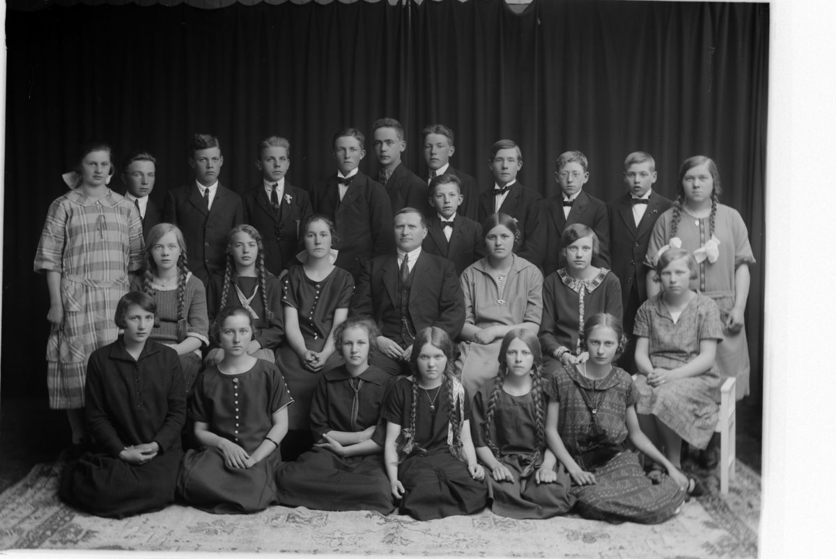 Christian Grundseth, TANGEN FORTSETTELSESSKOLE, GR: 24, UKJENTE ELEVER OG LÆRER, 1926.