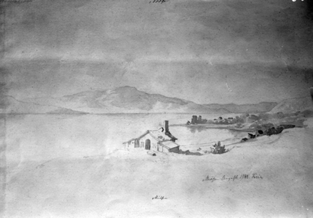Anno Domkirkeodden, FRICH-TEGNING AV ROSENLUNDVIKA, AUGUST 1842. HDH. 103